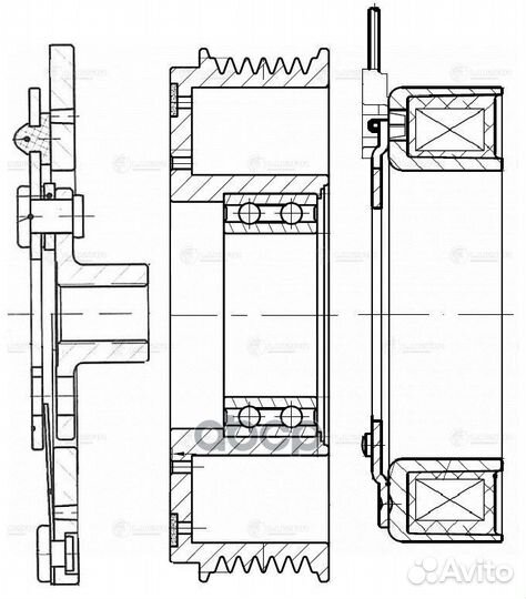 Муфта эл/магн. компрессора кондиц. для а/м VW P
