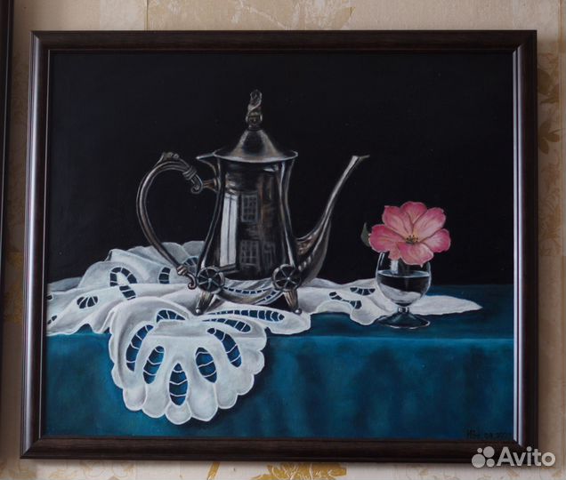 Картина маслом,Натюрморт с кувшином
