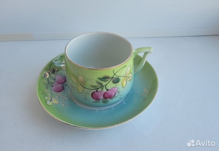 Чайная пара. нгф Волхов. Фарфор СССР, 1920-30-е г