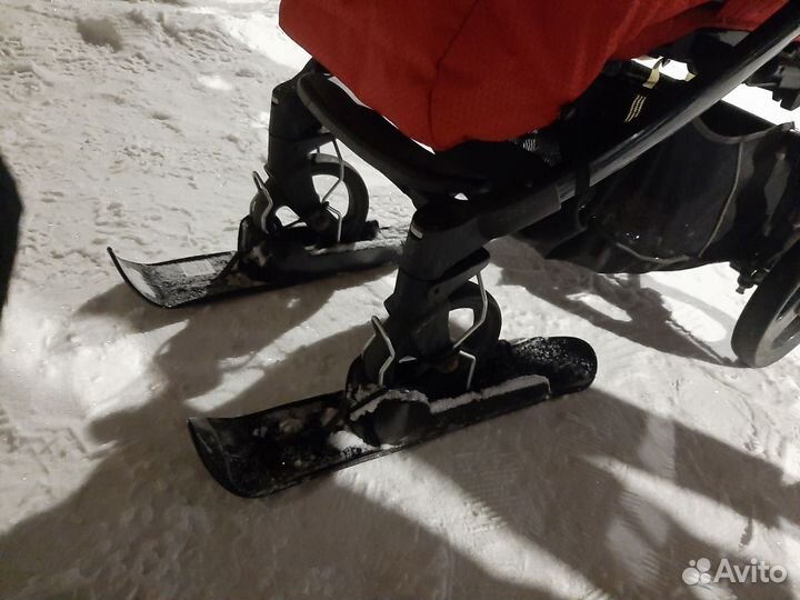 Прогулочная коляска peg perego book + зимние лыжи