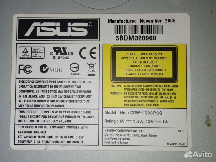 Dvd привод asus для пк