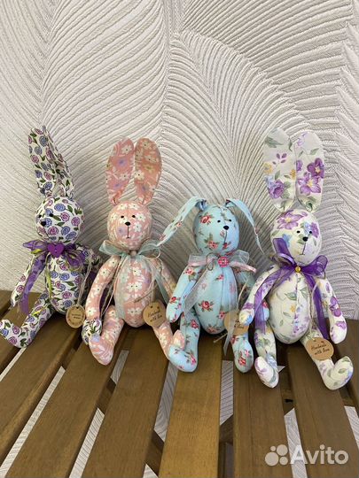 Зайка Мишка текстильный тильда ручной работы Новый