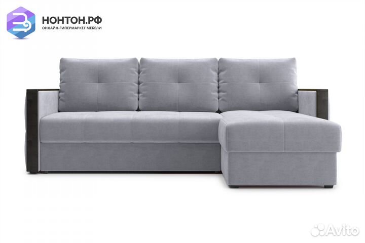 Диван угловой дельфин Инсайд серый