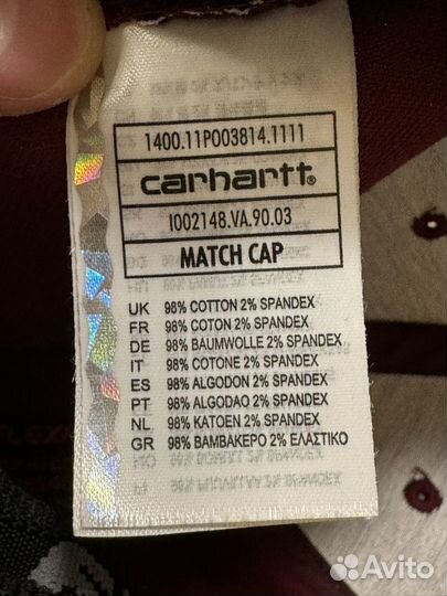 Кепка carhartt wip vintage оригинал