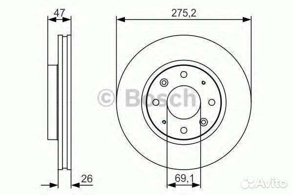 Тормозной диск 0986479S28 bosch