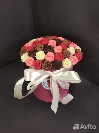 Розы из Бельгийского Шоколада - 51 шт в Коробке