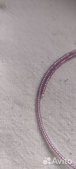 Чокер розовый с розовыми кварцем