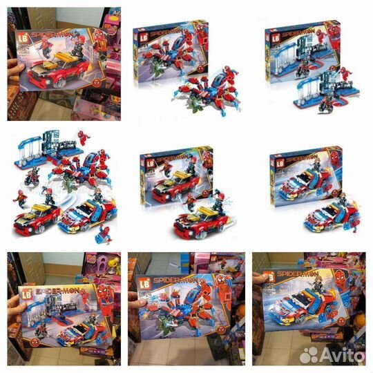 Наборы конструктора герои марвел человек паук