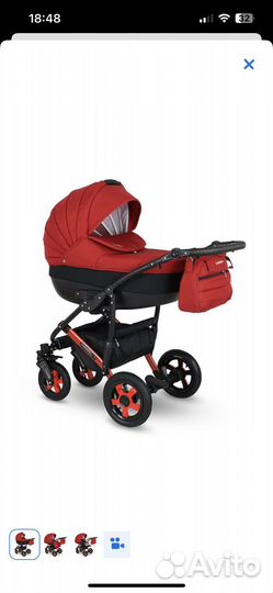 Коляска camarelo 2 в 1 универсальная