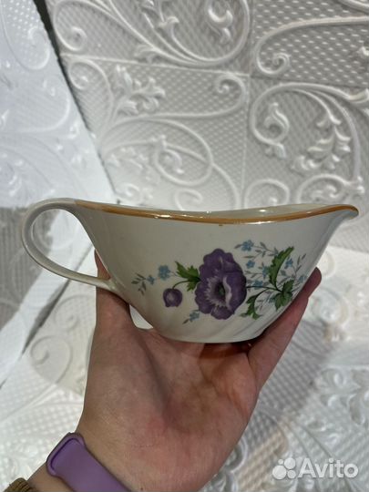 Соусник фарфоровый СССР и чашка