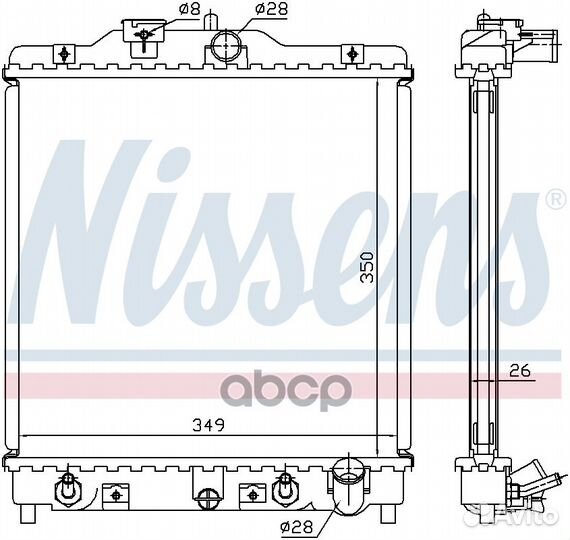 Радиатор основной 633081 Nissens