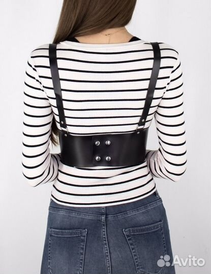 Портупея кожаная-корсетный пояс на шнуровке 44-48