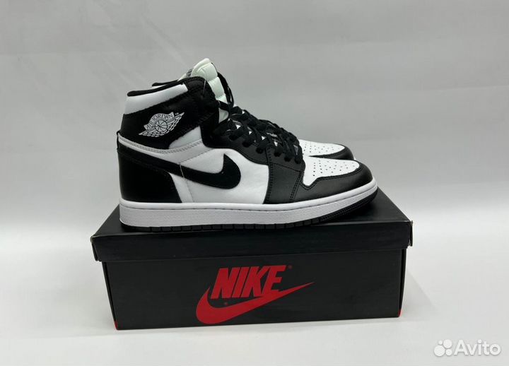 Кроссовки Nike Air Jordan 1 Black & White Люкс