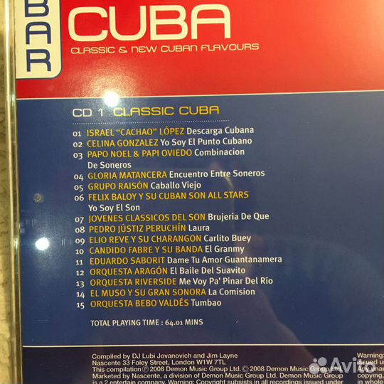 2 Аудио cd Cuba Bar Classic and new cuban flavours