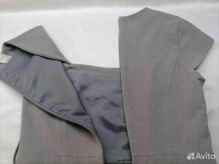 Платье футляр офисное серое 44 M как новое
