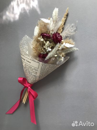 Мини-букет из сухоцветов