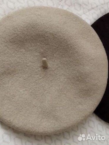 Берет женский шерстяной бежевый