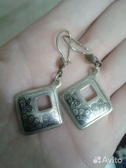 Серьги, серебро