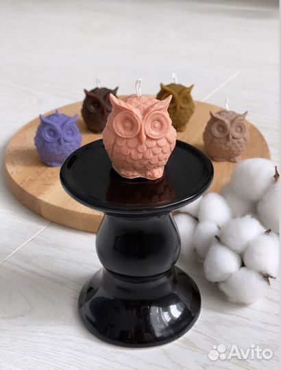 Свеча из пчелиного воска «Сова»