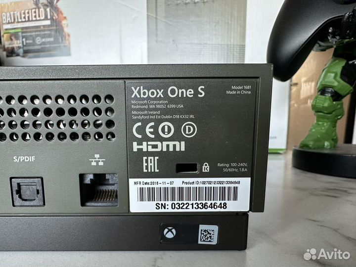 Xbox One S 1TB 2 ориг геймпада гарантия