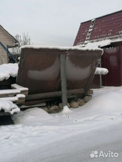 Ворота гаражные металлические б/у