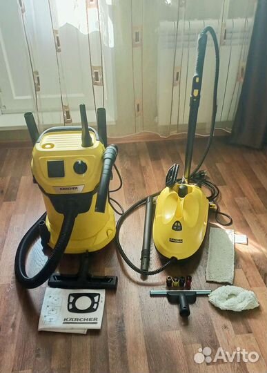 Строительный пылесос и пароочиститель Karcher