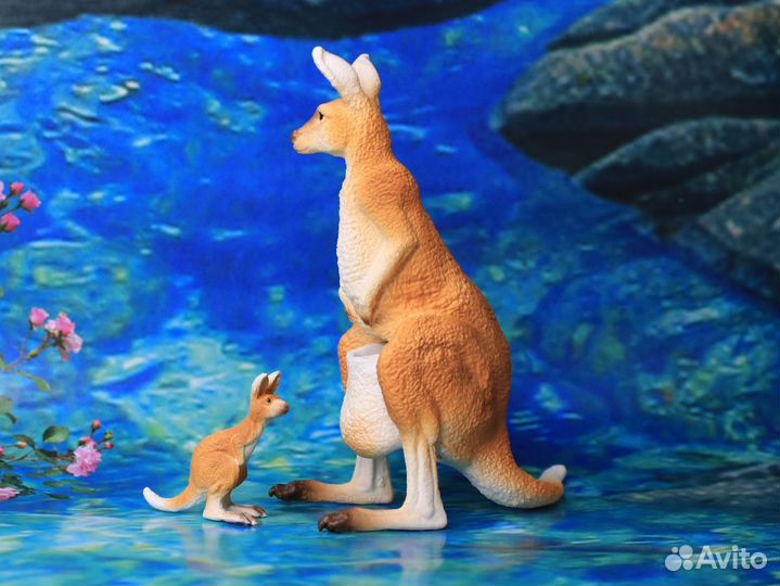 Фигурка Schleich Кенгуру с детёнышем