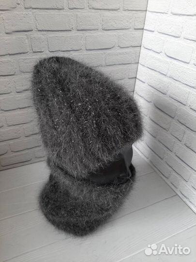 Шапка и снуд ангора демисезон