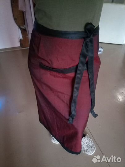 Фартук черно бордовый