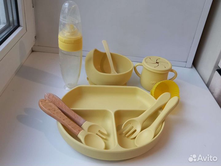 Силиконовая детская посуда