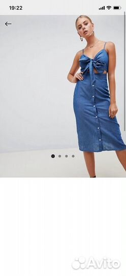 Платье сарафан джинсовое Missguided