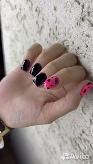 Гель-лак,коррекция нарощенных ногтей