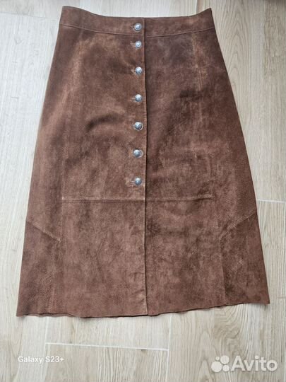 Юбка натуральная замша Zara