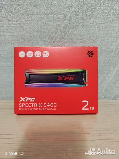 SSD m2 nvme 2tb Adata XPG S40G 2Тб