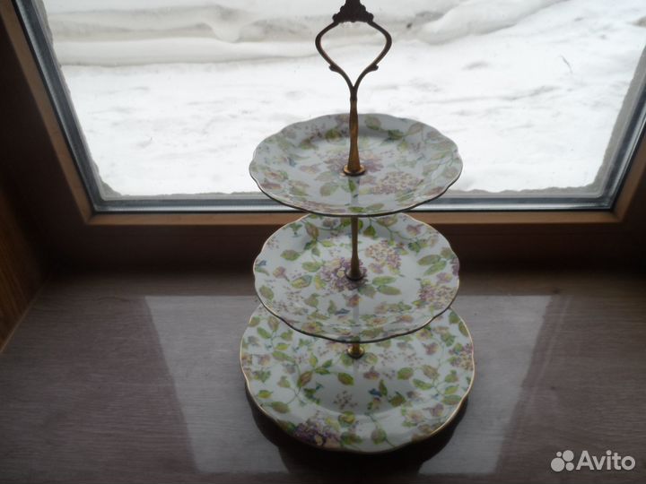 Десертница, конфетница, этажерка керамическая