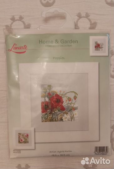 Набор для вышивания крестом Lanarte Маки