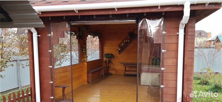 Мягкие окна с москитными пвх сетками для террас