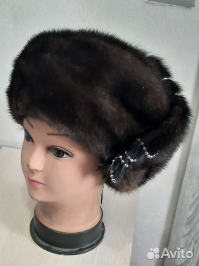 Норковый мягкий берет