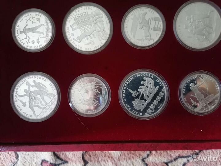 Набор монет олимпиада 80 серебро