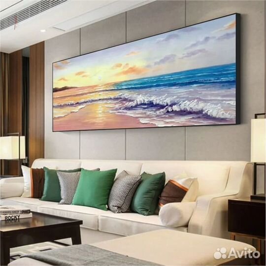 Картина маслом на холсте на стену море