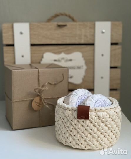 Вязанные корзины