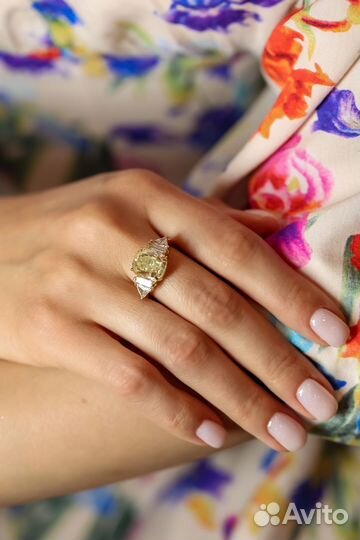 No name Кольцо с сертификатом GIA 8,01 ct FY/VS2