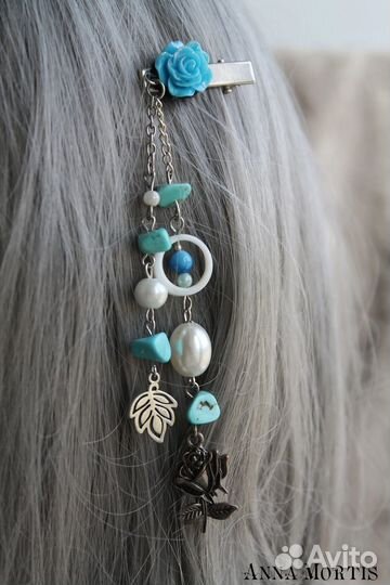 Винтажное ожерелье + заколка