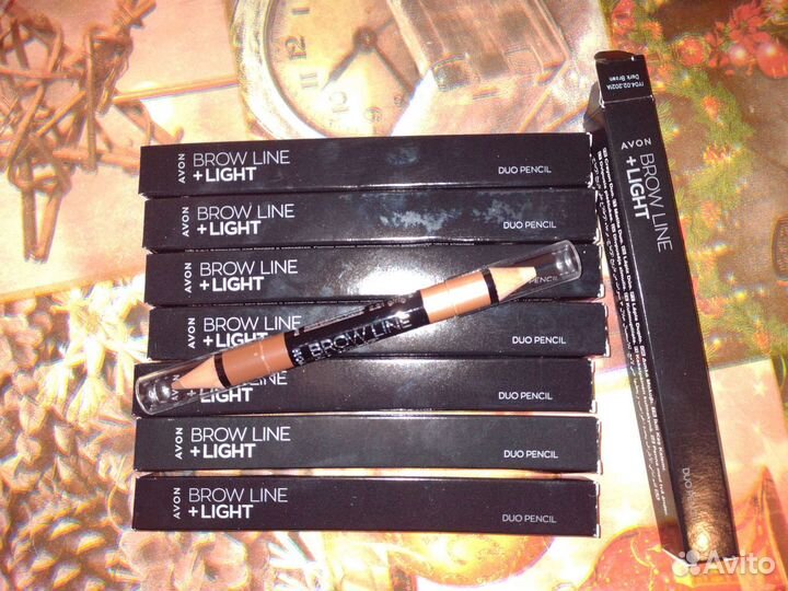 Карандаш для бровей и хайлайтер 2 в 1 avon