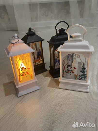 Новогодние фонарики со свечой