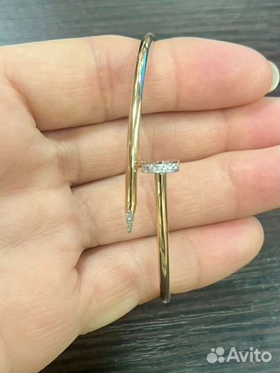 Новый золотой браслет Картье 16-19 размер