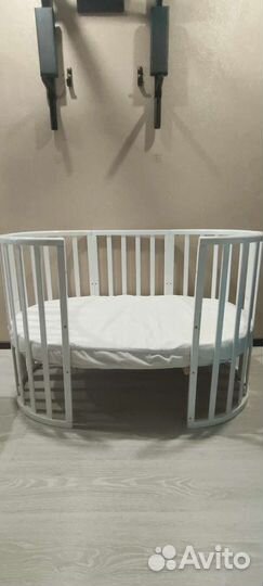 Детская кроватка трансформер с маятником