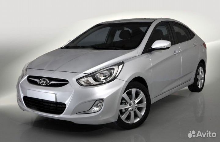 Бампер на solaris в цвет