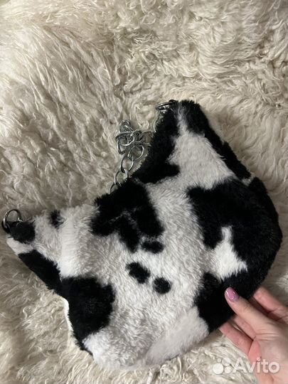 Сумка с принтом коровы