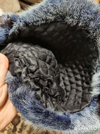 Шапка норковая женская ушанка